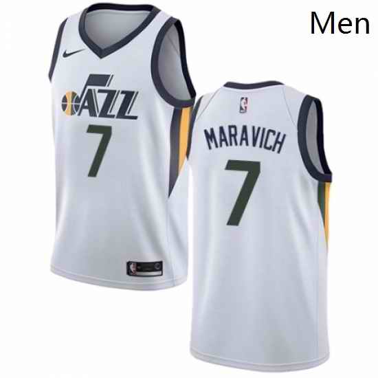 Mens Nike Utah Jazz 7 Pete Maravich Swingman NBA Jersey Association Edition